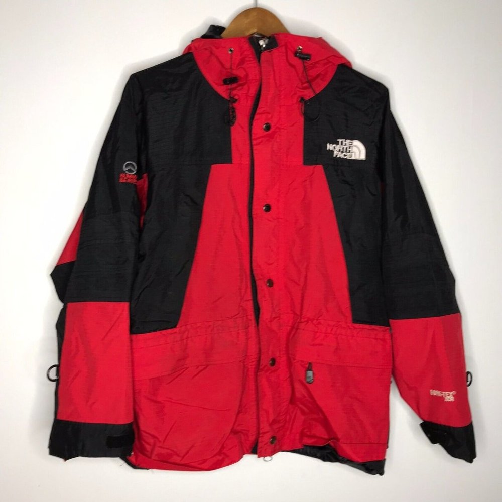 Vintage 90's The North Face Gore XCR Summit Series Jacket Mens Medium Red Black